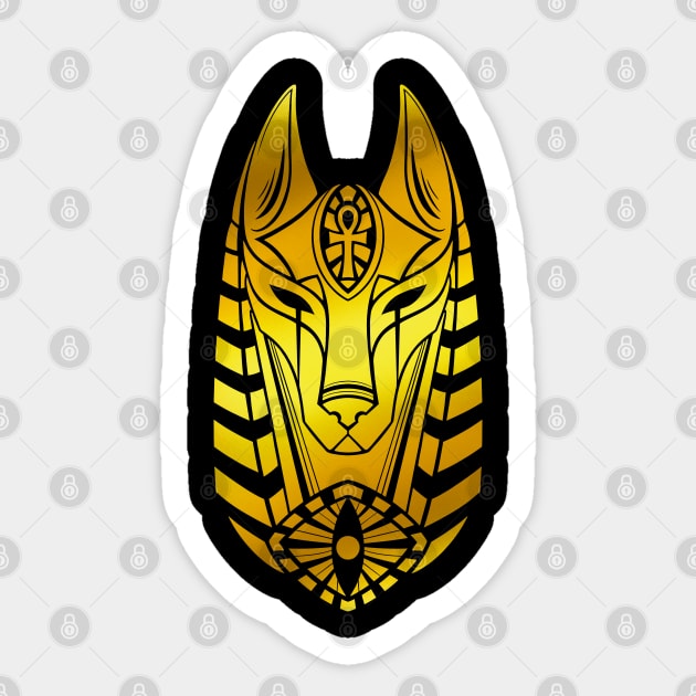 Anubis Sticker by OccultOmaStore